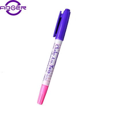 China Double-headed Japanese Original Adger Fade Pen AT10-VP purple&pink Cloth Pen Water Soluble Gas Erasing Garment Factory Marke Pen AT10-VP for sale