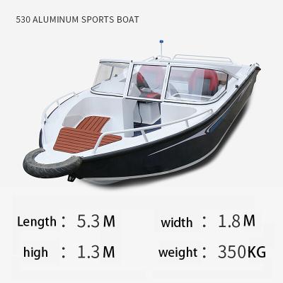 China Aluminum 530 Aluminum Alloy Boat Luxury Yacht For Sport for sale