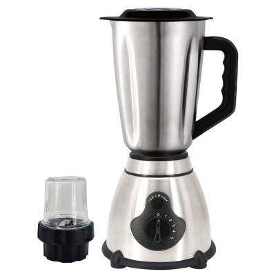 China Ice crushing electric blender 1.5L household blender and stainless steel jar fruit blender ice crusher blender with grinder for sale