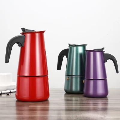 China WITH LID Modern Design Coffee Maker Stainless Steel Coffee Press Maker 2/4/6/9Cups Colorful French Mocha Pot for sale