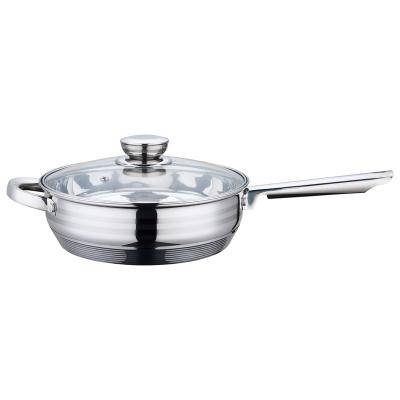 China Factory price 12pcs viable clear glass lid stainless steel cookware sets practical casserole and saucepan design cooking pot for sale