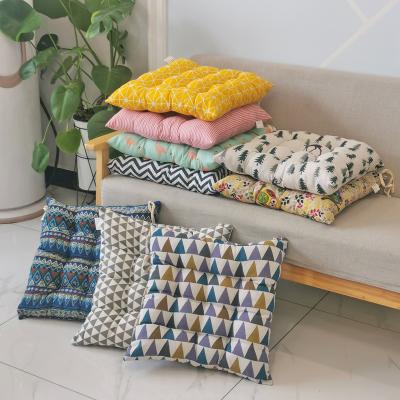 China New Design PORTABLE Comfort Cushion Square Digital Printing Cotton Linen Chair Cushion For Sofa for sale