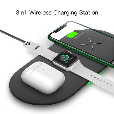 China OEM Qi Wireless Microphone Acceptable Mobile Fast Wireless Charger Stand Wireless Charging Pad For Apple iPhone for sale