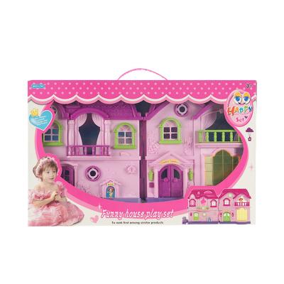 China Girls House Wholesale Plastic Miniature Dollhouse Furniture DIY Miniature Doll Houses for sale