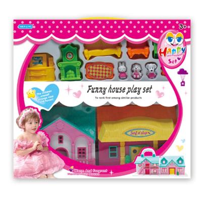 China Girls House New Design Girls Mini House Neighboring Kits Plastic Children DIY Dolls House Best for sale