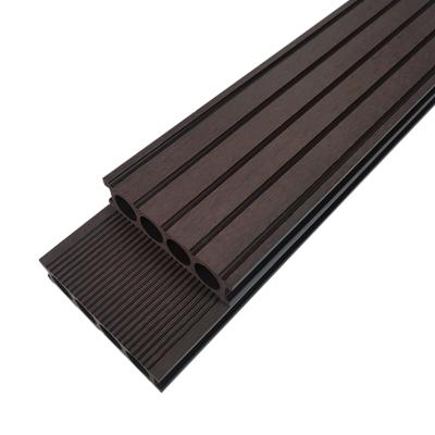 China Anti-slip 140*25 mm ronde holle houten kunststofcomposite-dek Te koop