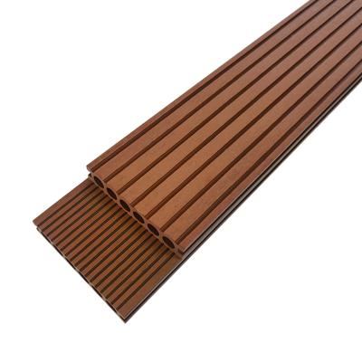 China Teak Color Matte Surface Traditional WPC Decking Waterproof for sale