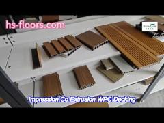 outdoor floor co extruded wpc wood decking uv resistance