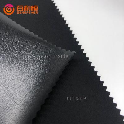 China 80s Waterproof Wind Proof Cotton T400 TPU Black Imitation Film Fabric For Thick Cotton-padded Jacket for sale