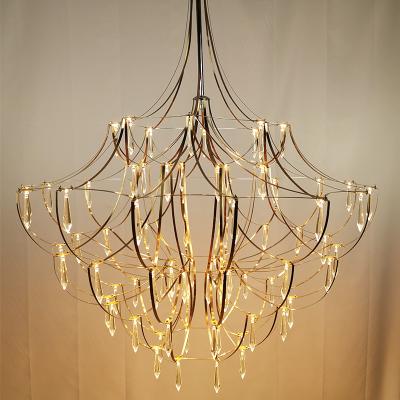 China American Modern Luxury Crystal Chandelier Lighting For House Hotel chandelier modern glass hanging lights pendant ceiling for sale