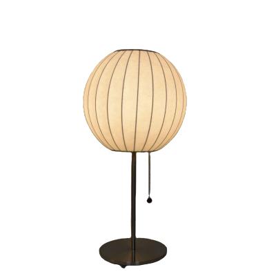 China New Design Custom Made Art Decorative Vintage Silk Fabric Bedroom Table Lamp Silk lamp Bubble lamp for sale