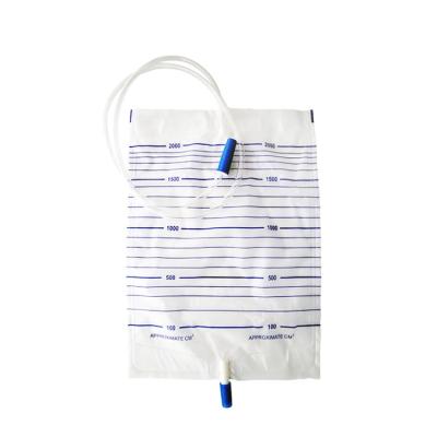 China China Factory Good Price Medical Plastic Urine Collection Drainage Bag 2000ml For Adult for sale