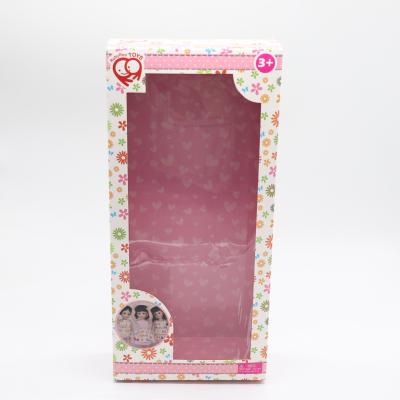 China Custom Shiny Folding Doll Packaging Box Clear Toy Gift Box Collapsible For Doll for sale