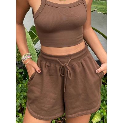 China 2022 New Street Style Summer Street Style Elastic Waist Sports Casual Loose Wide Leg Shorts Women Spring And Sweatpants Casual Loose for sale