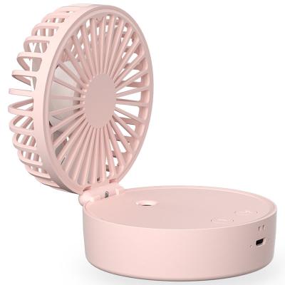 China 2021 Hot Water Mist In The New Mini Mist Water Spray Fans USB Portable Rechargeable Handheld Air Humidifier Fans Summer With Led for sale