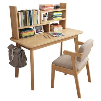 China Nordic stable solid wood comput desk with retractable corner shelf combination desk table for sale