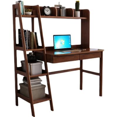 China Other Nordic solid wood integration of office bedroom desk home furniture laptop desk and bookcase with shelf bookcases physical channels table for sale