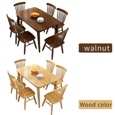 China Wholesale Hot Popular Luxury Stable Dining Table Set Windsor Chairs Wooden Kitchen Dining Table Set Wooden Dining Table Set 6 Chairs for sale