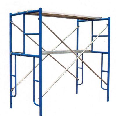 China Industrial Scaffolding System Ladder H Gate Painted Galvanized Frame Frame Scaffolding for sale