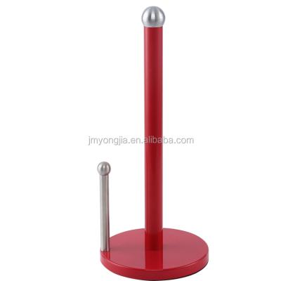 China User Friendly Colorful Red Stainless Steel Kitchen Paper Towel Holder for sale