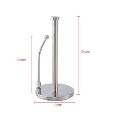 China User Friendly Custom Printed LFGB Certificated Standing Kitchen Paper Towel Holder Stainless Steel for sale