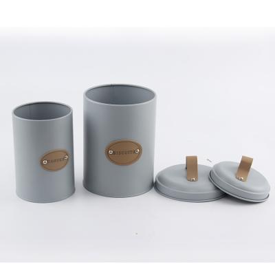 China Durable 2 Piece Canister Set With PU Nameplate for sale