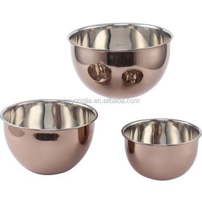 China Sustainable Popular Mirror Finishing Stainless Steel Mixing Bowl Set for sale