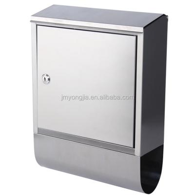 China Durable Stainless Steel Wall Mounted Mailbox Outdoor Modern Mailboxes for sale