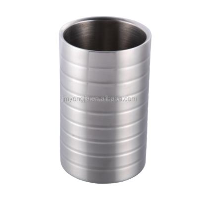 China Stainless Steel Viable Straight Shape Champagne Ice Bucket for sale