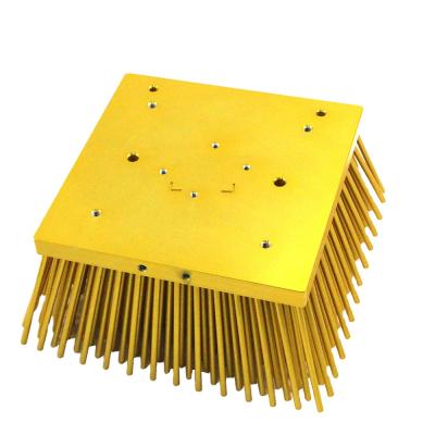 China Led Lighting High Power Perforated Heatsink Pin End Heatsink For Citizen CLU048 50W-120W for sale