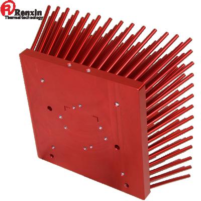 China Radiator 125mm Square Perforated Pin Fin Radiator For cxb3590 for sale