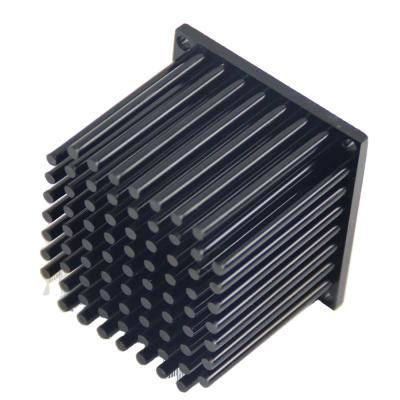 China Aluminum Black Anodized Square Pin Fin Fin 50*50mm Radiator for sale