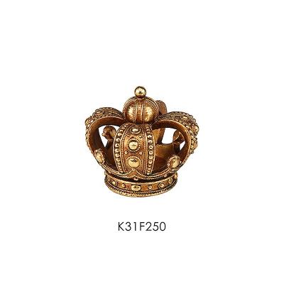 China Europe Hand Craft Polyresin Detailed Gold Royal Crown For Paperweight Ornate Decoration Display Gift Ideas for sale