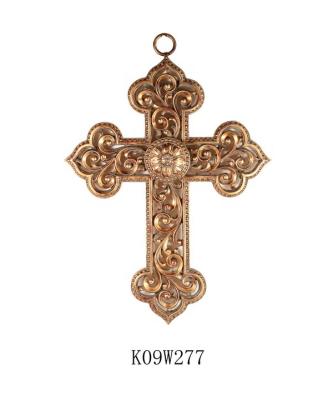 China Europe Religious Catholic Crucifix Wall Cross Mount For Home In Vintage Finish Made Of Resin In Silver And Bronze Color for sale