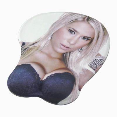 China With High Quality Wrist Rest Supply OEM Or ODM Custom Printed Sexy Cartoon Breast Girl Gel Mouse Pads With Wrist Rest for sale