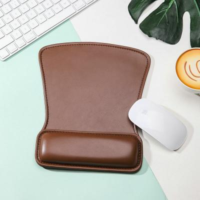 China Custom Ergonomic Design PU Leather Mousepad Wrist Rest Eco - Friendly for sale