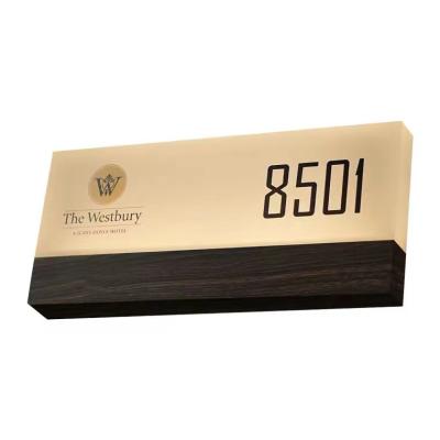 China hotel room number display five star luxury led guest room number sign for sale