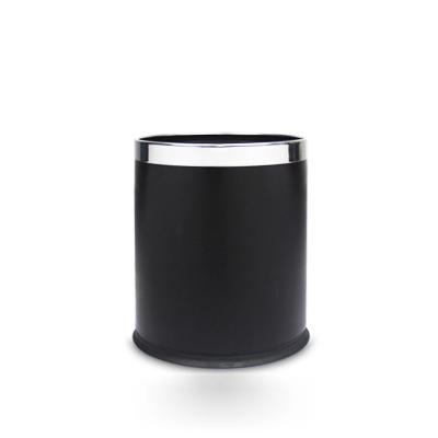 China Modern Double Layers Hotel Trash Can 10L Round Trash Can Hotel Supplies for sale