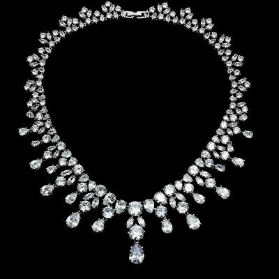 China Necklace And Earring Sets Ladies Jewelry Sets Suit Big AAA Zirconia for sale