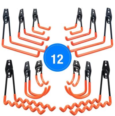 China 2020 New Heavy Industry Wall Mount Garage Bike Hanger Hang Heavy Duty Metal Hooks For Tools Organizer Hooks Warehouse Storage Hanging Tool for sale