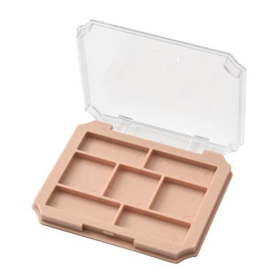 China Recycled Materials Makeup Packaging Customizable Rectangle Eye Shadow Case Empty Eyeshadow Palette Packaging for sale