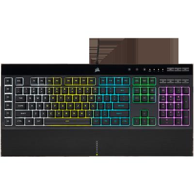 China Anti-Ghosting CORSAIRE USB Wired Gaming Glow Membrane Keyboard 104 Keys RGB LED Rainbow Backlit Keyboards For PC Computer Laptop for sale