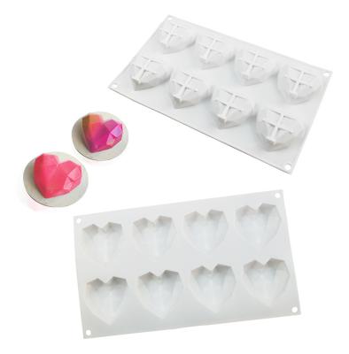 China Sustainable Mousse Cake Mold Soft Human Heart Design Silicone Cake Mold For DIY for sale