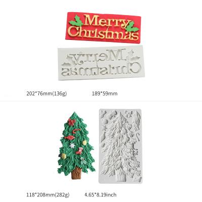 China Viable Hot Cake Decorating Tools Fondant 3d Candle Mold Silicone Mold For Elk Christmas Tree Silicone Baking Mold for sale