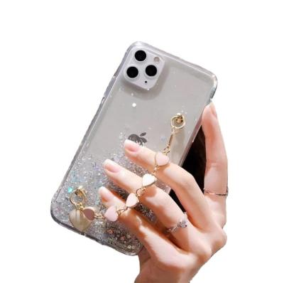 China Protection and Decoration Glitter Bling Drift Sand Transparent Portable Phone Cover Case for iPhone 11 for sale