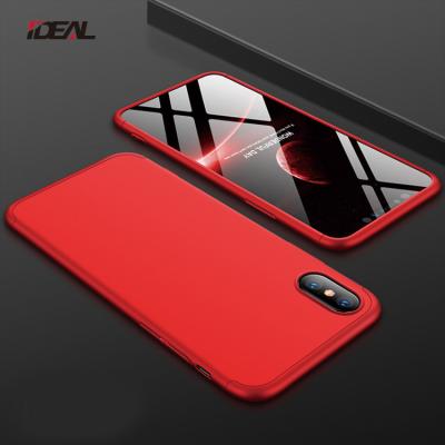 China eco-friendly 3 in 1 plate three-stage phone case for iphone X, full hard PC cover for iphone xs case for sale