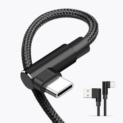 China Convenience KOOLIFE 90 Degree Nylon Micro Usb Data Cable Fast Charging Type C For Playing Games for sale