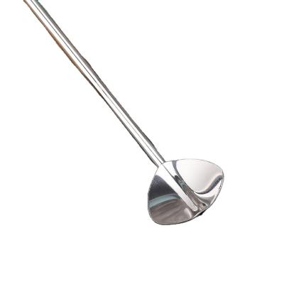 China Small Sustainable Reusable Reusable Paddles Stainless Steel Coffee Drink Stirrers Stir Metal Mixing Cocktail Stick for sale