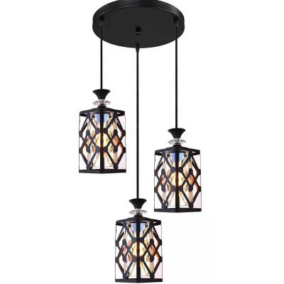 China Industrial Modern Metal Pendant Lamp Glass Ceiling Industry Chandelier Lamp Black for sale