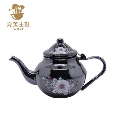 China Viable Custom Design Household Enamel Model Kettle Kitchen Ware Gas Induction Cooker Available for sale